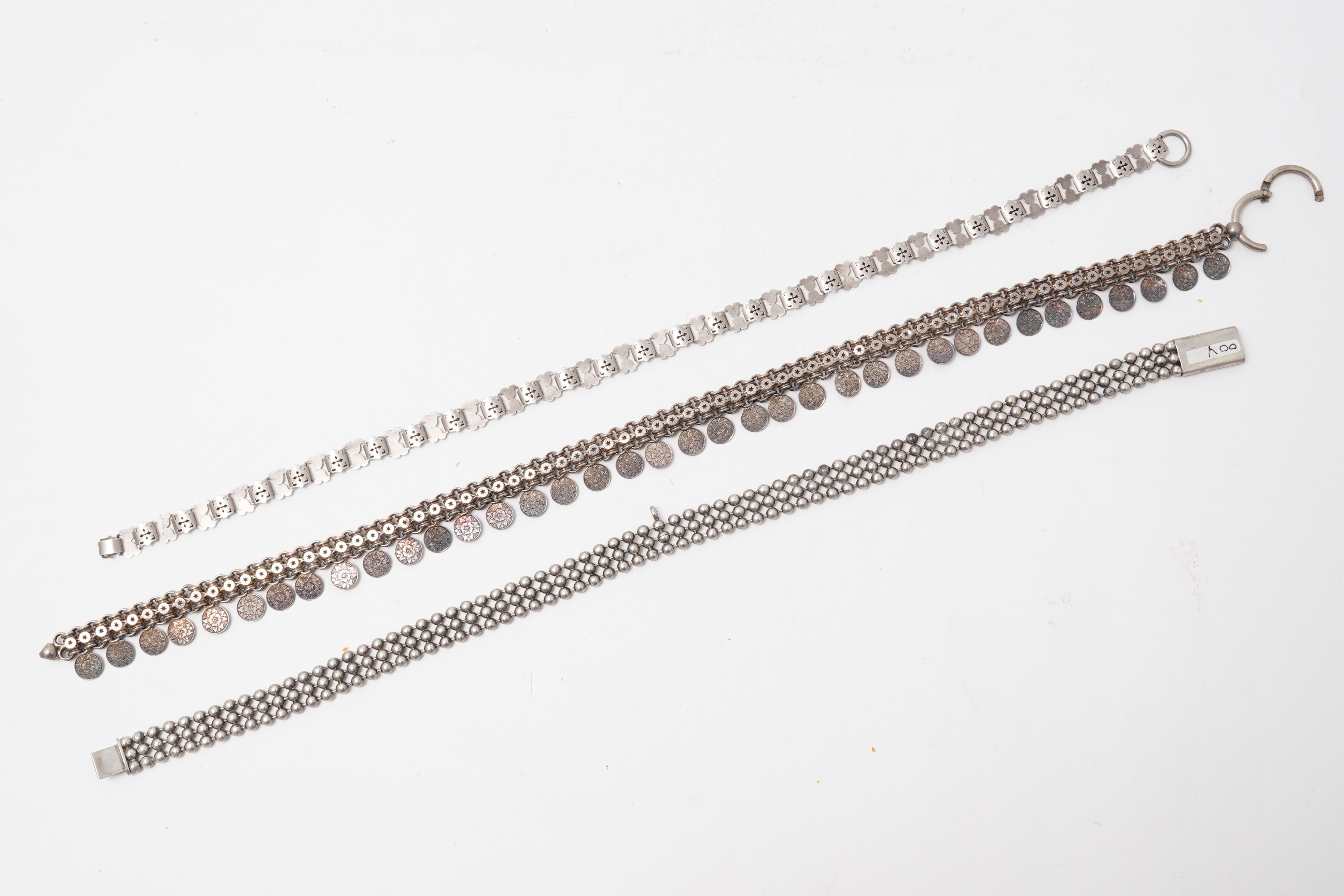 Three silver necklaces, 19th/early 20th century